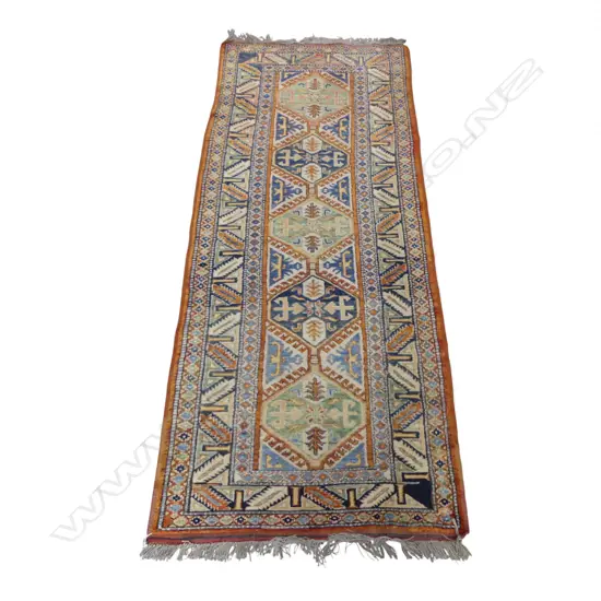 HAND KNOTTED ALL WOOL RUNNER 2160x870mm