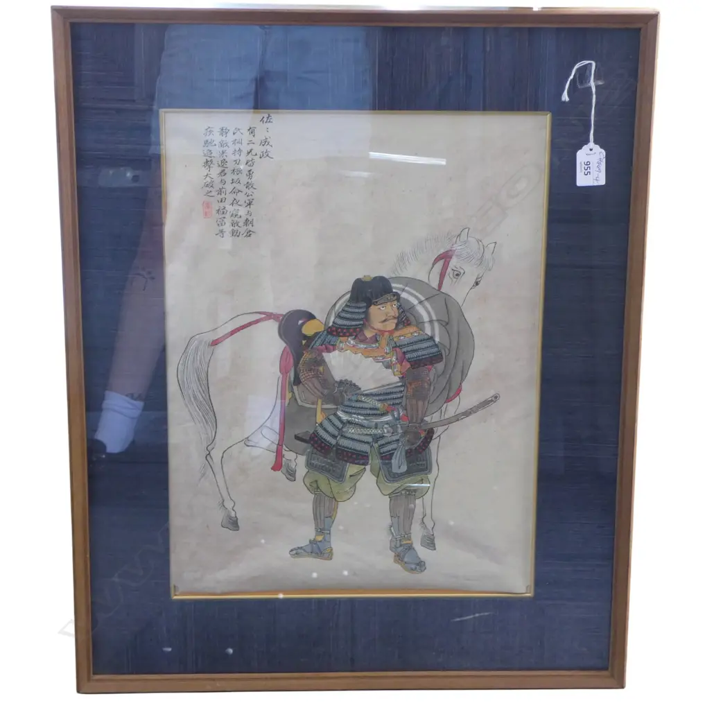 WATERCOLOUR PAINTING OF SAMURAI DAIMYO SASSA NARIMASA 1536~1588 H610MM Image 1++