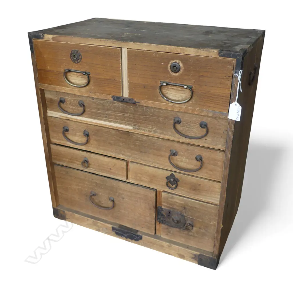 Vintage small Japanese collector's chest 500x290x535mm Image 1++