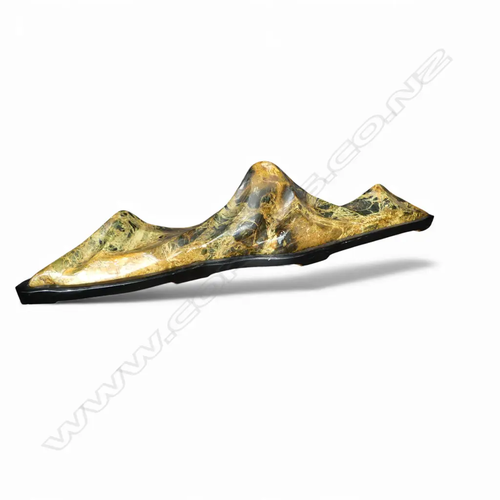 ORIENTAL WELL GRAINED GREEN YELLOW MOUNTAIN SCHOLARS TYPE ROCK W.514 H.103MM Image 1++