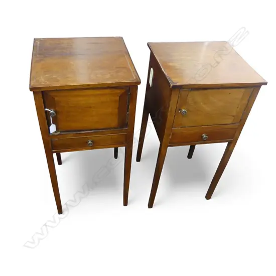 PR ANTIQUE MAHOGANY SIDE TABLES, SHOWING AGE 370x370x770mm