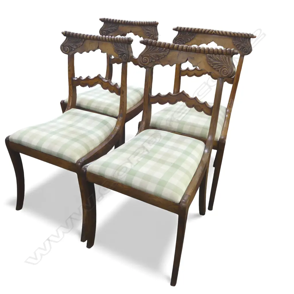 4 REGENCY OAK DINING CHAIRS Image 1++