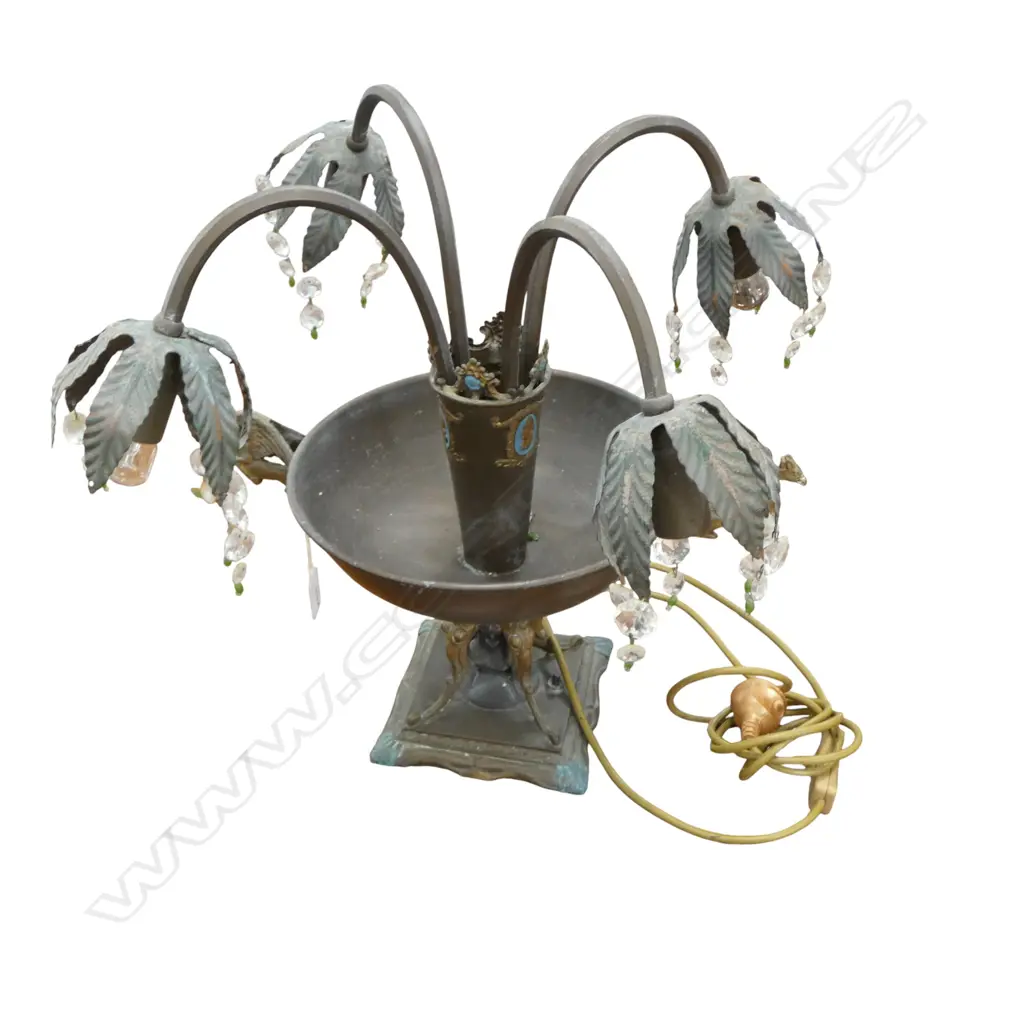 ANTIQUE TABLE CHANDELIER H.410mm PURCHASED NEW ORLEANS Image 1++