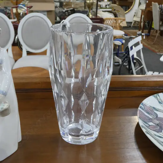 CRYSTAL VASE; VERA WANG FOR WEDGWOOD H.230mm