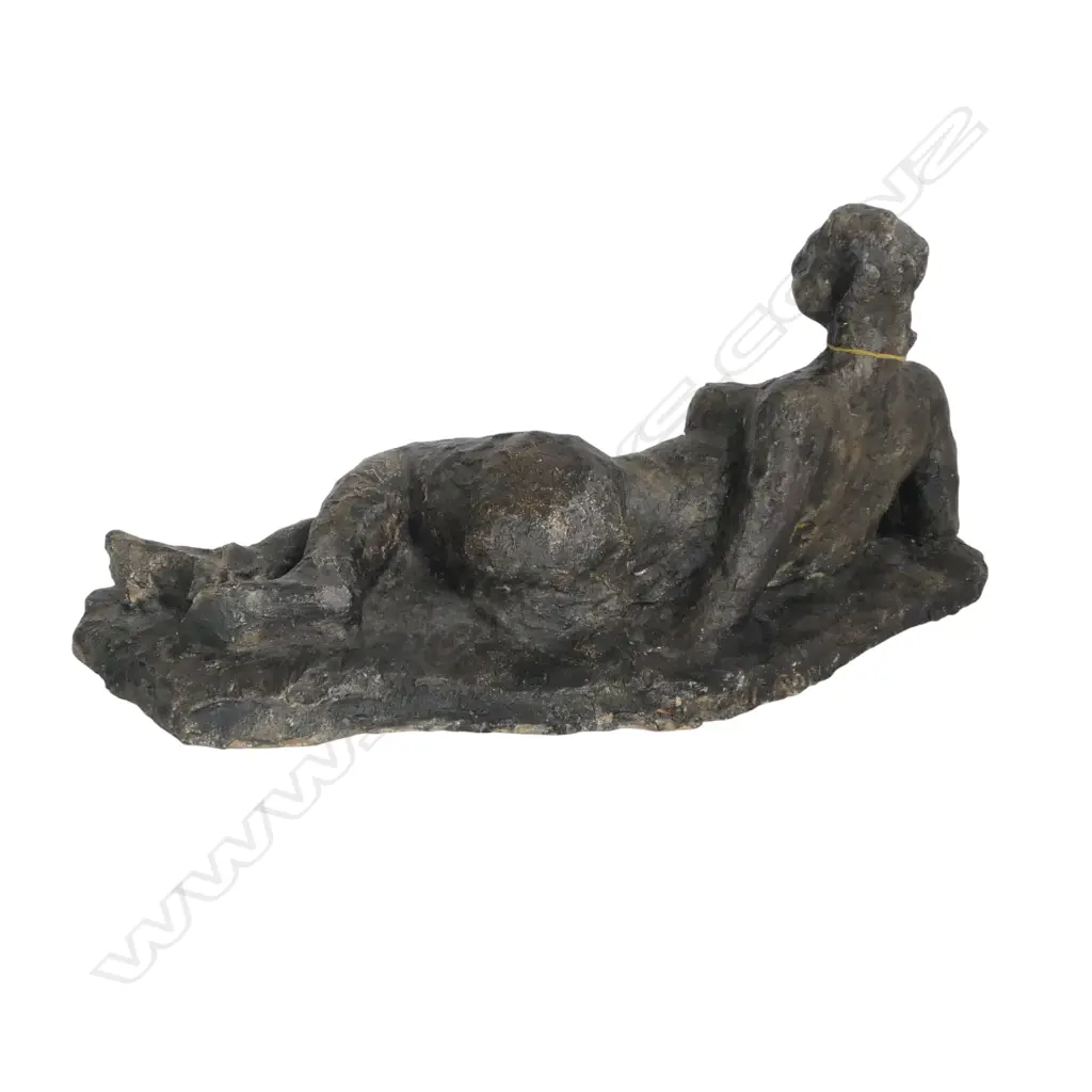 ZITA WALDRON STUDIO POTTERY RECLINGING NUDE FEMALE FIGURE L.415mm Image 1++