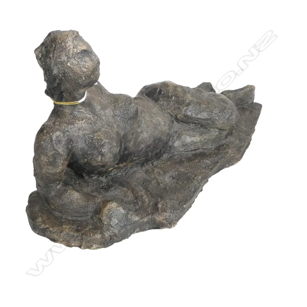 ZITA WALDRON STUDIO POTTERY RECLINGING NUDE FEMALE FIGURE L.415mm Image 1++