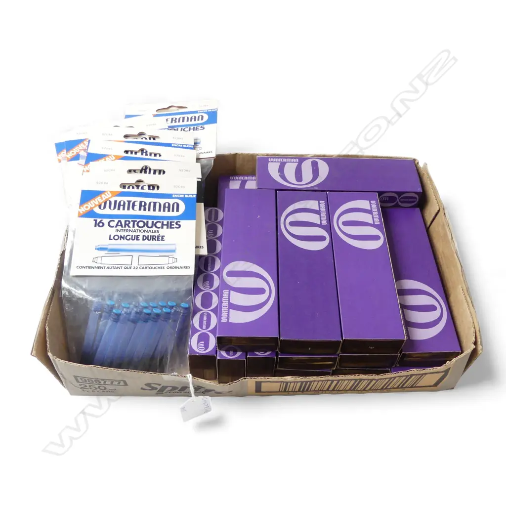  WATERMAN FOUNTAIN PEN INK CARTRIDGES 8 PACKS OF 16 PCS & 15 PEN CASES Image 1++