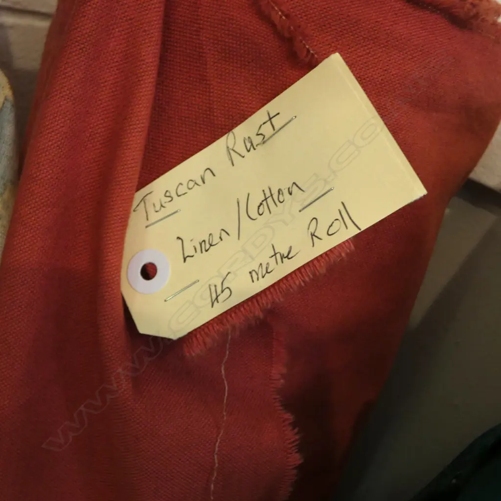 FABRIC BOLT: 'TUSCAN RUST' LINEN / COTTON 45m Image 1++