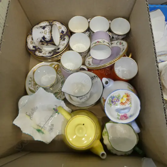 COLLECTION SHELLEY CHINA COFFEE CANS 2 SMALL TEAPOTS 2 JUGS DISH ETC