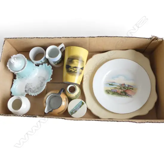 COLLECTION 10PCS NZ  VINTAGE SOV CHINA PLATES JUGS INKWELL ETC