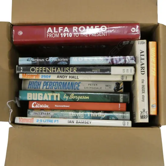 BOX OF BOOKS CLASSIC CARS ETC
