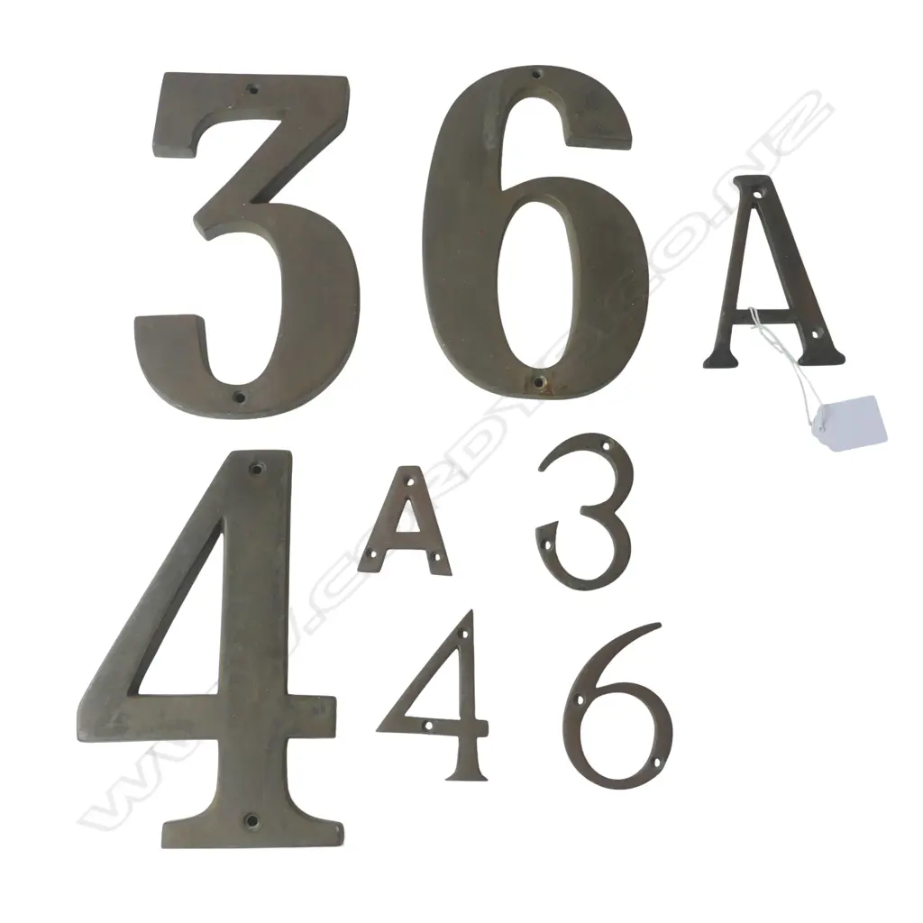 2 SETS OF BRASS ADDRESS NUMBERS '634A' H.175mm Image 1++