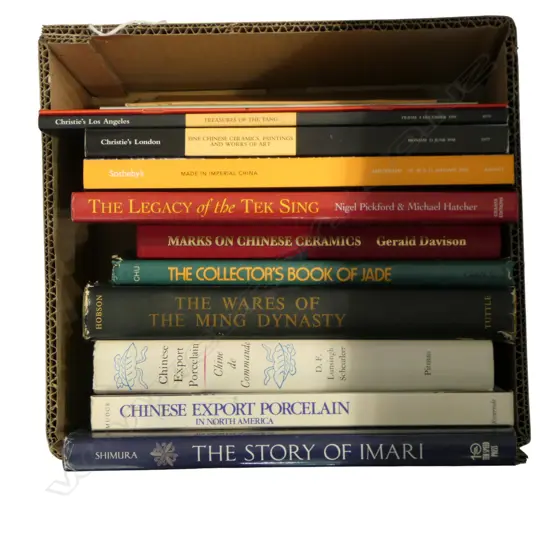 7 REFERENCE BOOKS ON ORIENTAL ARTS PORCLAINS ETC & 6 CATALOGES