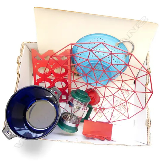 CITTA TRAY, ICE BUCKET, COFFEE PLUNGER, MAIL HOLDER, COLANDER ETC 