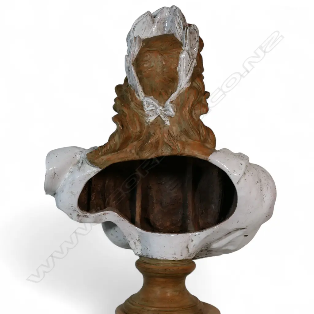 A terracotta and glazed bust of classical woman, Image 1++