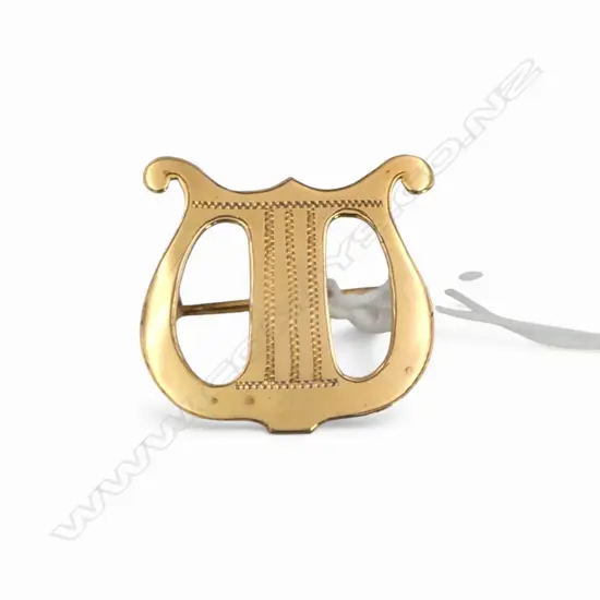 9CT GOLD MUSIC BROOCH 2.56gms