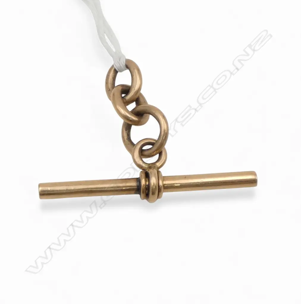 OLD 15ct GOLD T BAR & LINKS 11gms Image 1++