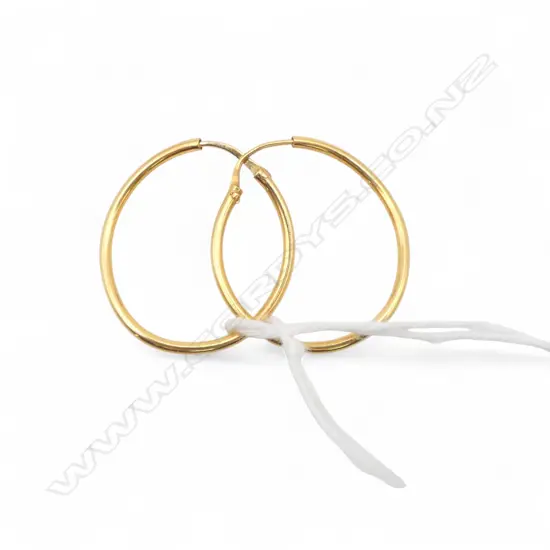24CT GOLD HOOP EARRINGS 2gms