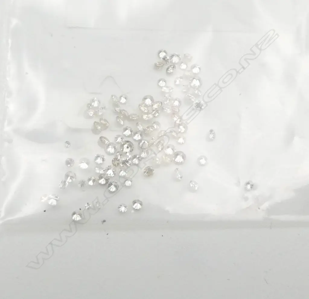 Bag of GOOD QUALITY SMALL LOOSE DIAMONDS approx 1.2cts. Ex. Manufacturing Jeweller Image 1++