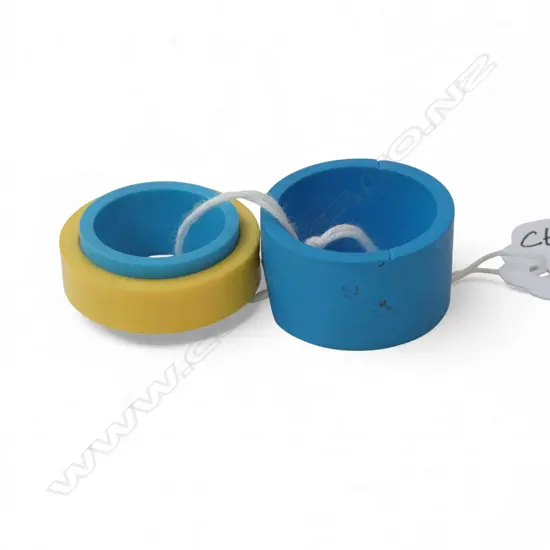 2 RESIN RINGS by JEWELLER KIM BRICE, SML/LRG SIZE