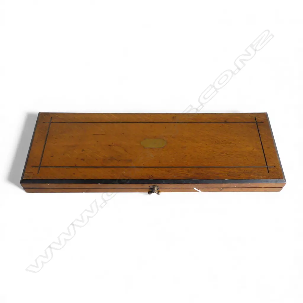 4 PCE VICTORIAN CARVING SET w. STG SILVER TRIM, BOXED W.460mm Image 1++