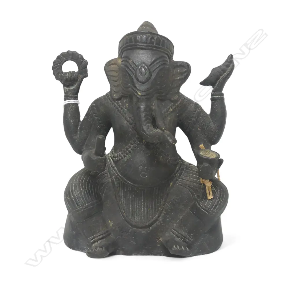 ANTIQUE BRONZE KHMER GANGESH TEMPLE IDOL H140MM Image 1++