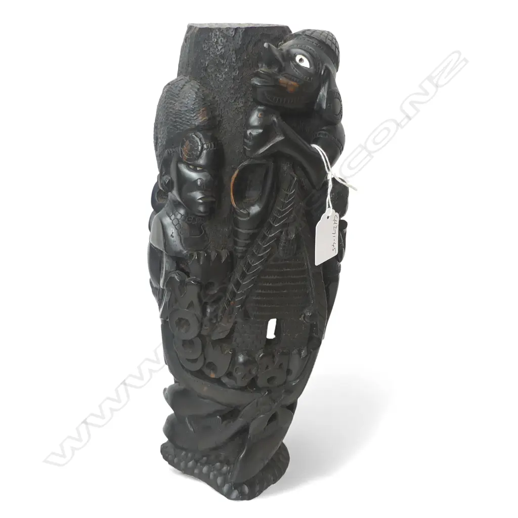 SOLOMON ISLAND EBONISED CARVING H.340mm Image 1++