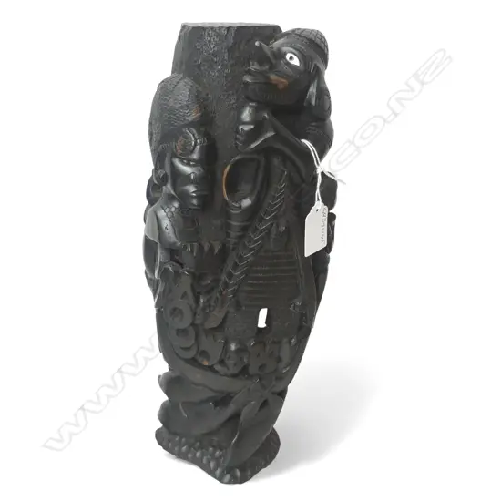 SOLOMON ISLAND EBONISED CARVING H.340mm