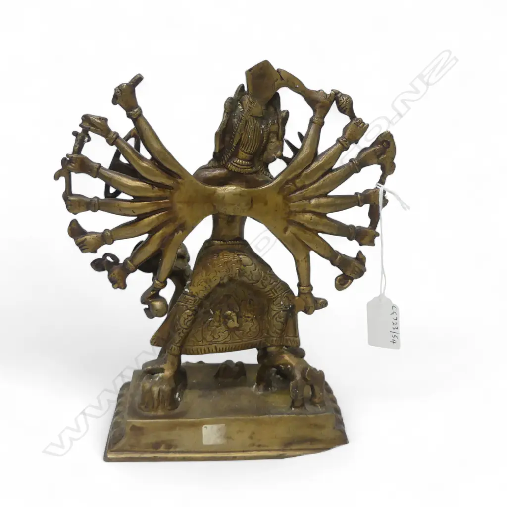 INDIAN BRONZE DANCING MULTI ARMED SHIVA FIGURE H250MM Image 1++