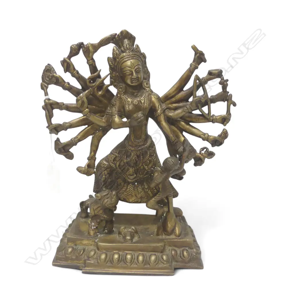 INDIAN BRONZE DANCING MULTI ARMED SHIVA FIGURE H250MM Image 1++
