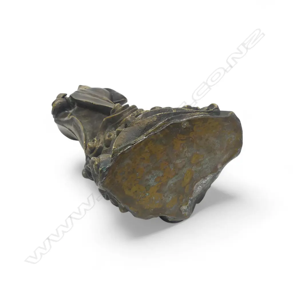 ANTIQUE CHINESE BRONZE STANDING GUAN YIN & CHILD H360MM Image 1++