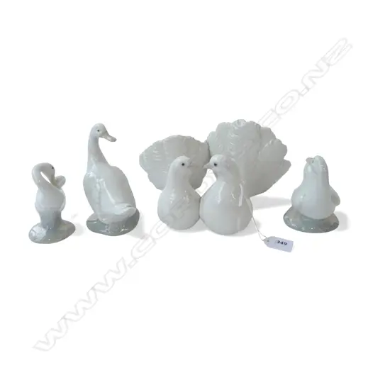 PR LLARDRO DOVES & 3 NAO GEESE, H.130mm