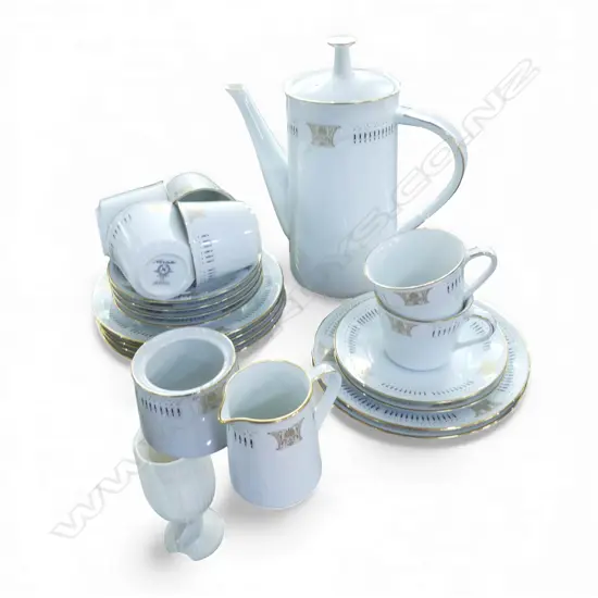 6 PLACE NORITAKE 'BLAKLEY' COFFEE SET