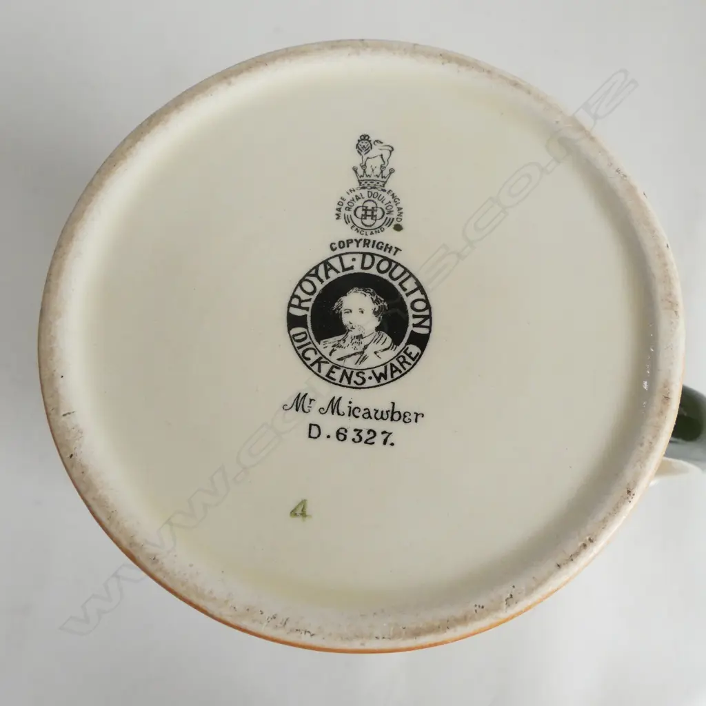ARTS & CRAFTS DOULTON LAMBETH OPEN VASE Dia 80mm WITH ROYAL DOULTON TANKARD 'MR MICAWBER Image 1++