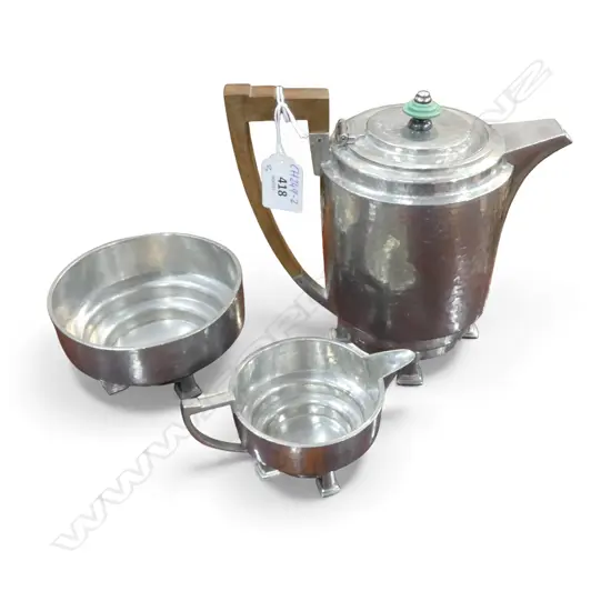 ART NOUVEAU 3 PCE COFFEE SET H.180mm