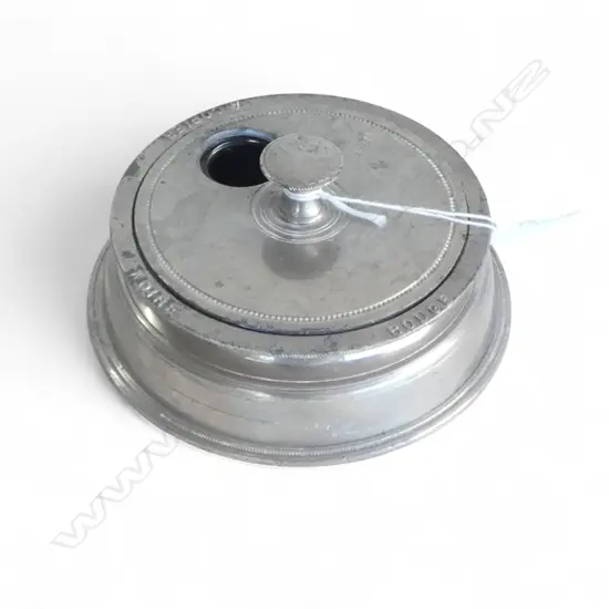 ANTIQUE FRENCH J.P.M. 'DEPOSE' DESK STAND with rotating lid Dia.145mm