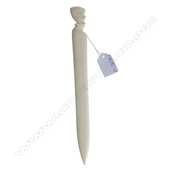EGYPTIAN carved bone LETTER OPENER L.240mm.