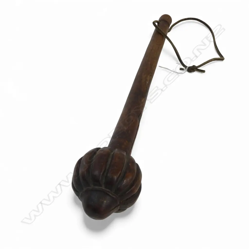 FIJIAN ULA (THROWING CLUB) L.370mm carved inscription to base of handle Image 1++