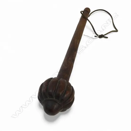 FIJIAN ULA (THROWING CLUB) L.370mm carved inscription to base of handle