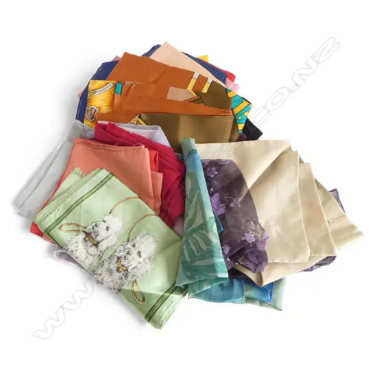 BAG ASST. VINTAGE SILK SCARVES: Poodles etc 