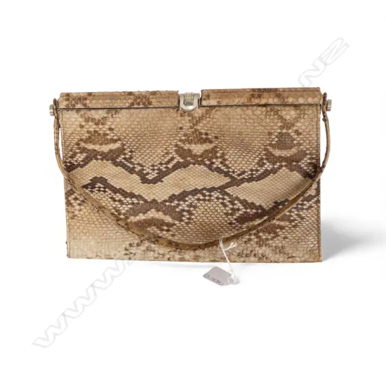 VINTAGE PYTHON SNAKE SKIN HAND BAG