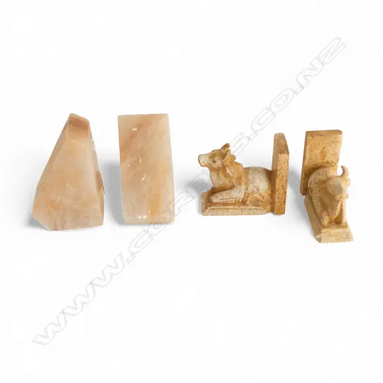 2PRS STONE BOOKENDS DECO H150 & CATTLE H110MM