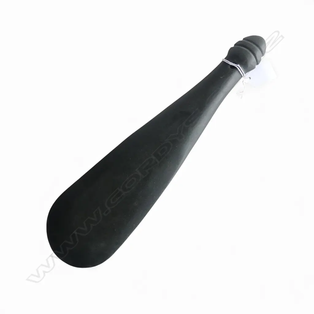 20thC MAORI CARVED PATU ONEWA (stone hand club) of good traditional form. L.345mm. Image 1++