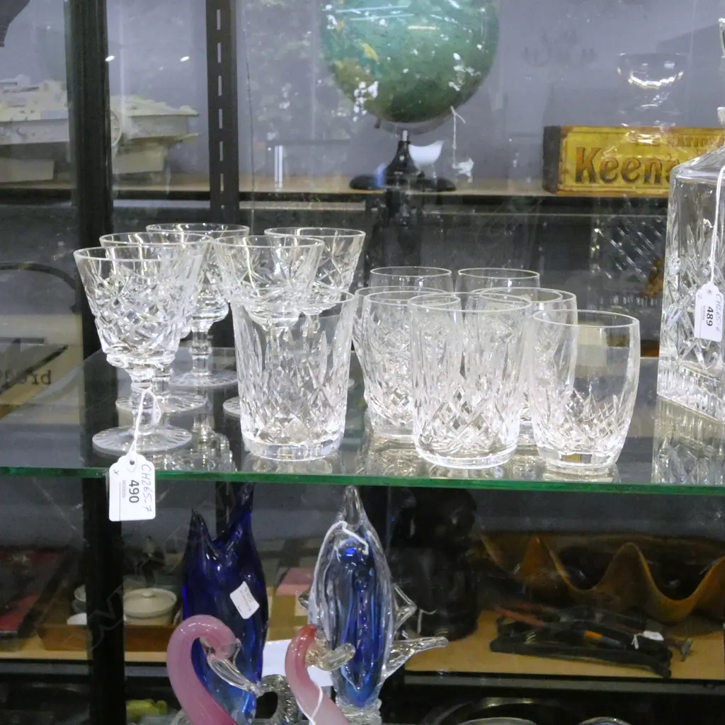 ASST. CUT CRYSTAL GLASS Incl. STUART & WATERFORD Image 1++