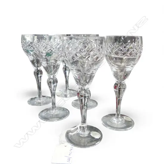 6 TUDOR CRYSTAL GLASSES