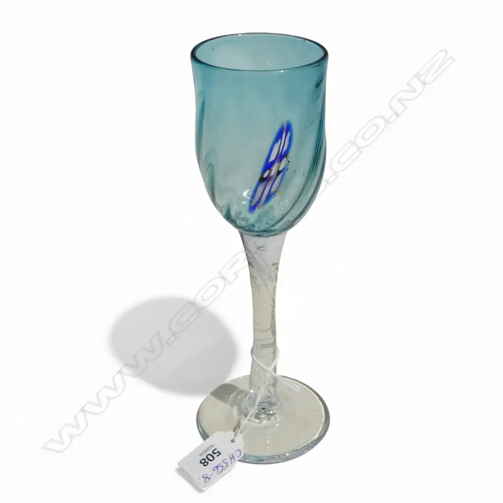 PETER VIESNIK ART GLASS TALL DRINKING GLASS. H.218mm Image 1++