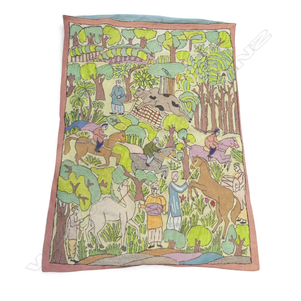 KASHMIRI TAMBOUR EMBROIDERY WALL HANGING 1150x820mm Image 1++