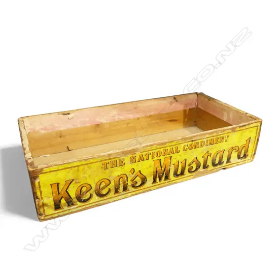 VINTAGE 'THE NATIONAL CONDIMENT - KEEN'S MUSTARD' CRATE 530x255mm
