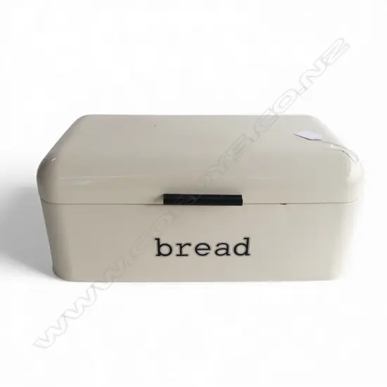 WHITE ENAMEL BREAD TIN 425x230x170mm