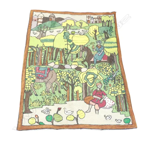 KASHMIRI TAMBOUR EMBROIDERY WALL HANGING 1200x900mm